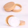 Bamboo lid face cream jar glass cosmetic jar container for packaging